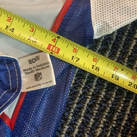 4th Buffalo Bills Reversible Flag Football Youth Kids Jersey Blue White - Picture 6 of 6